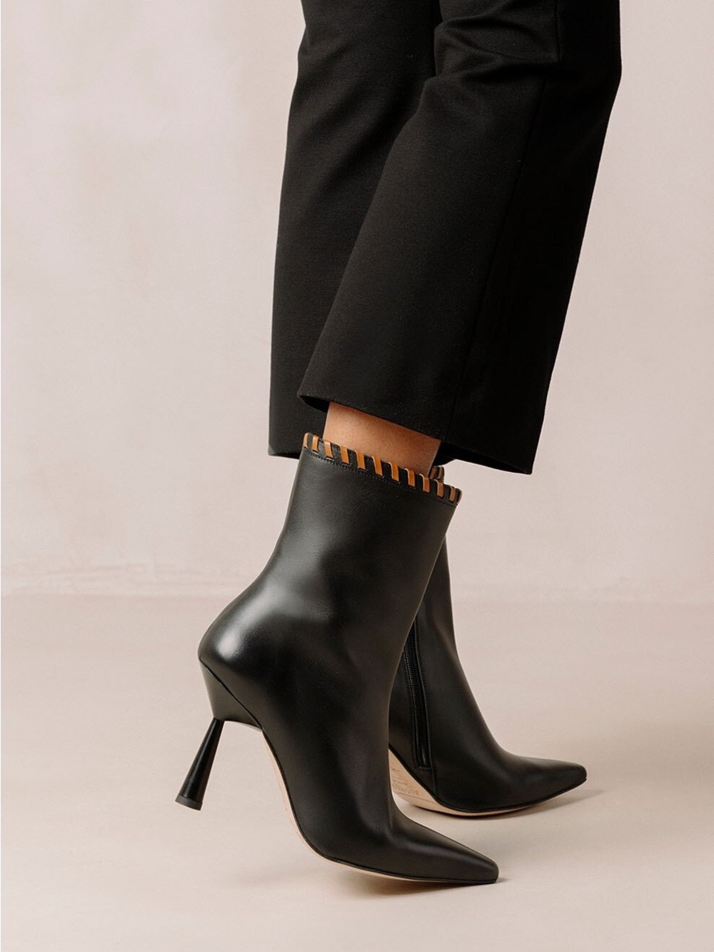 ALOHAS Black Leather Leo Ankle Heel Boots | ASO Tell Me Lies - US 9 (39) NWT